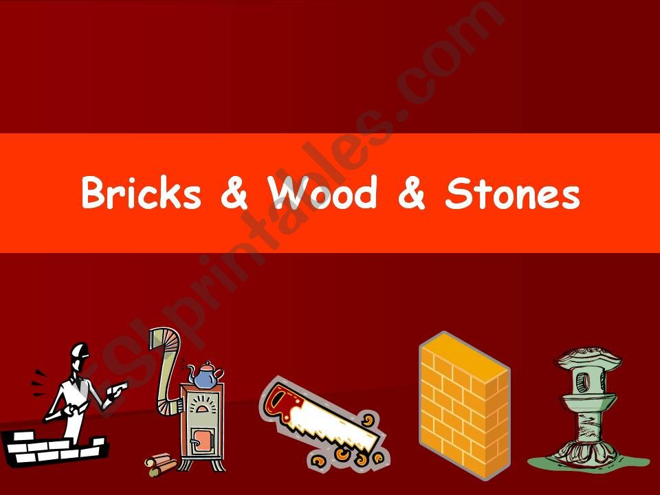 material-bricks/wood/stones powerpoint