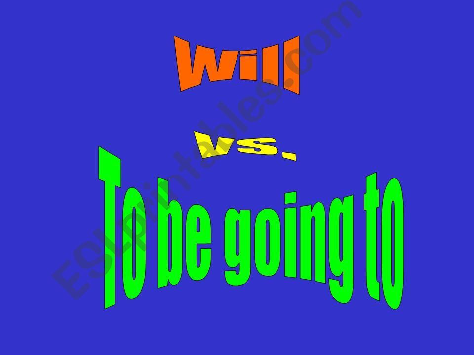 will vs going to powerpoint
