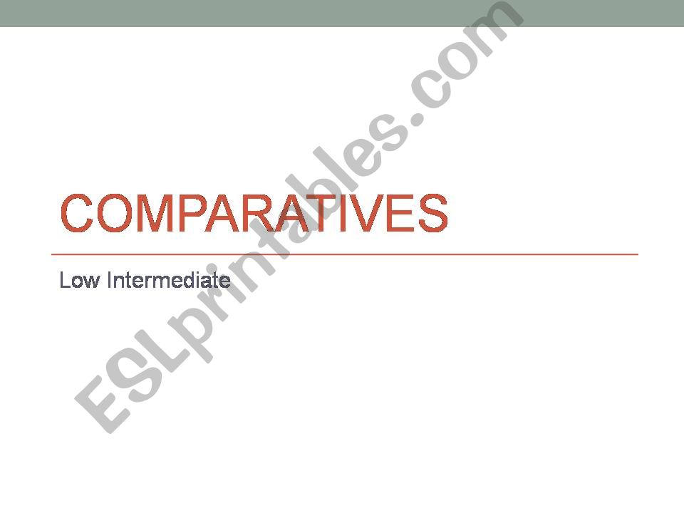 Comparative adjectives powerpoint