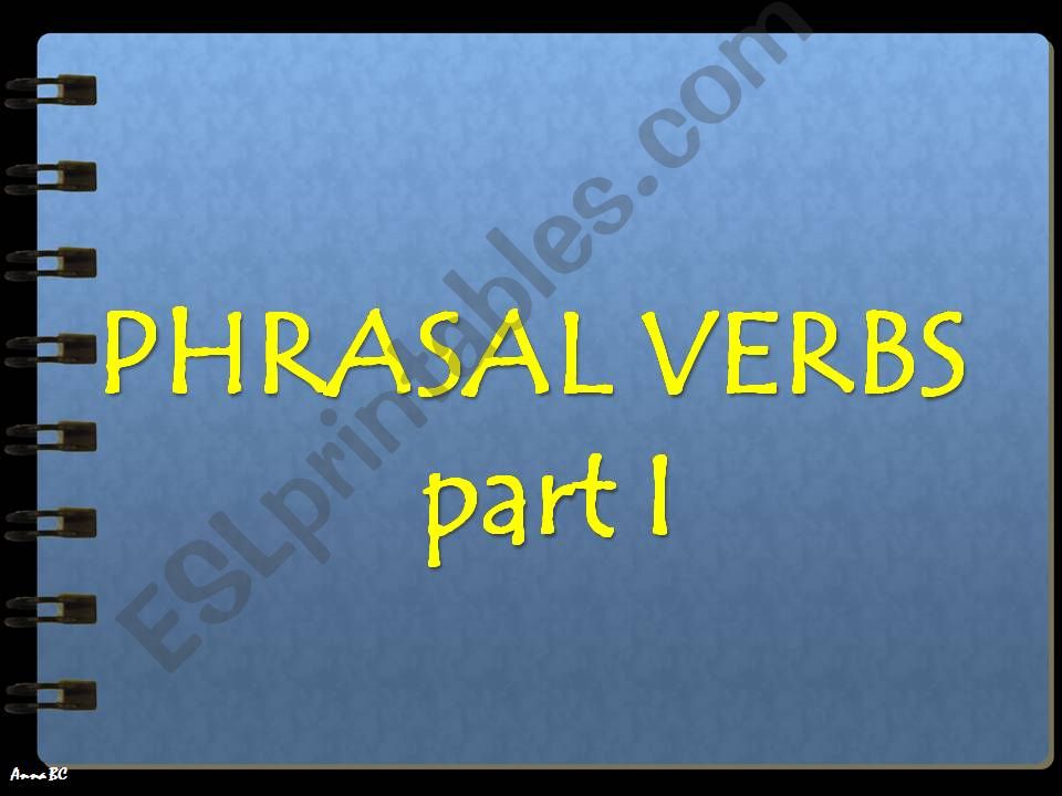 20 phrasal verbs with an exercise - part 1