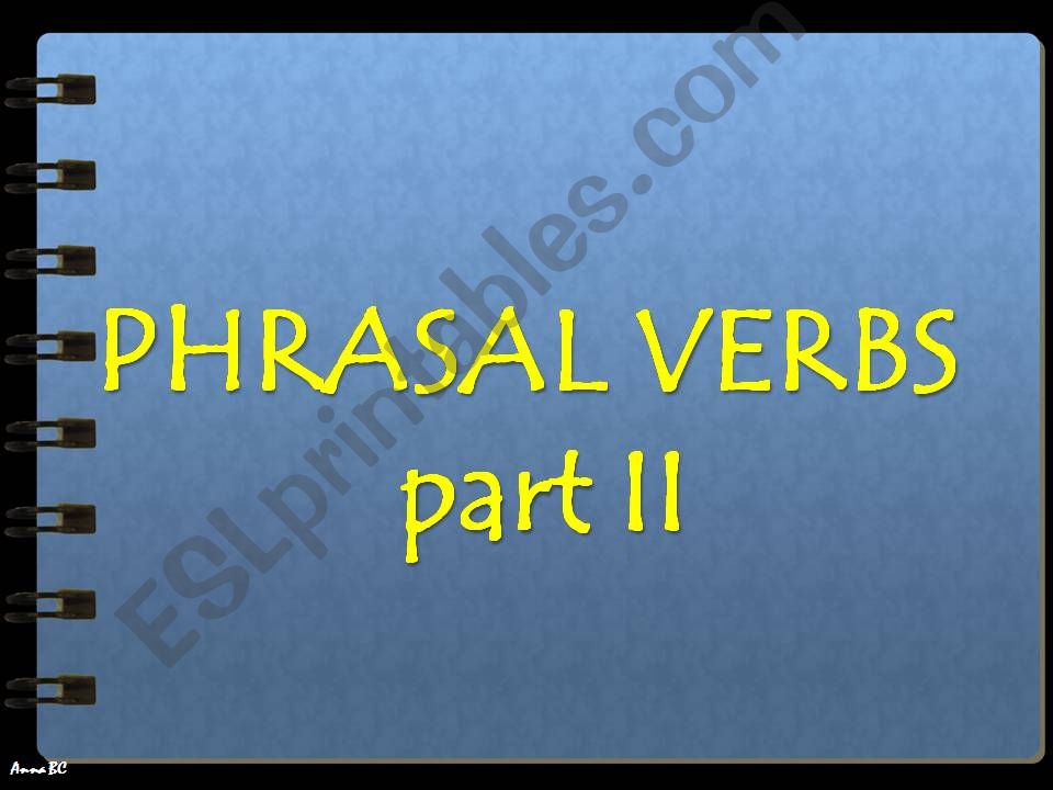 20 phrasal verbs with an exercise - part 2