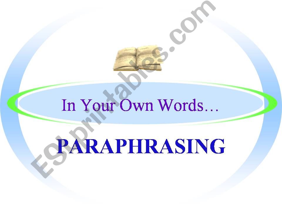 Paraphrasing  powerpoint