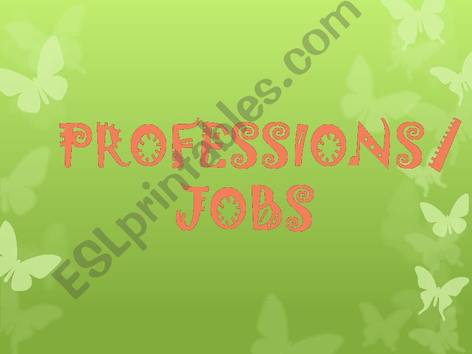 Jobs/ occupations-descriptions