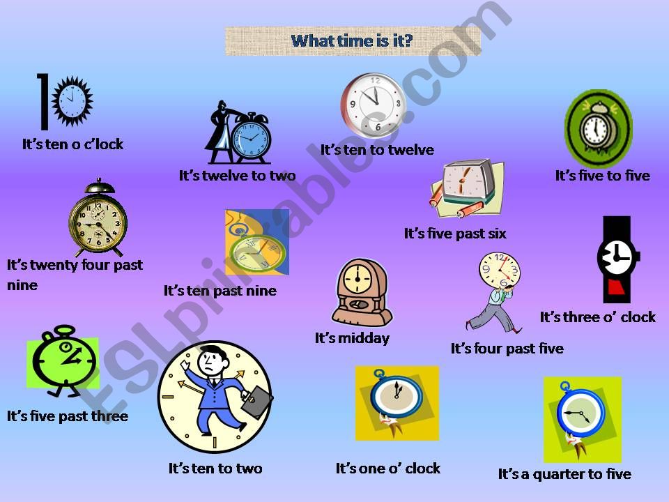 time and daily routines powerpoint