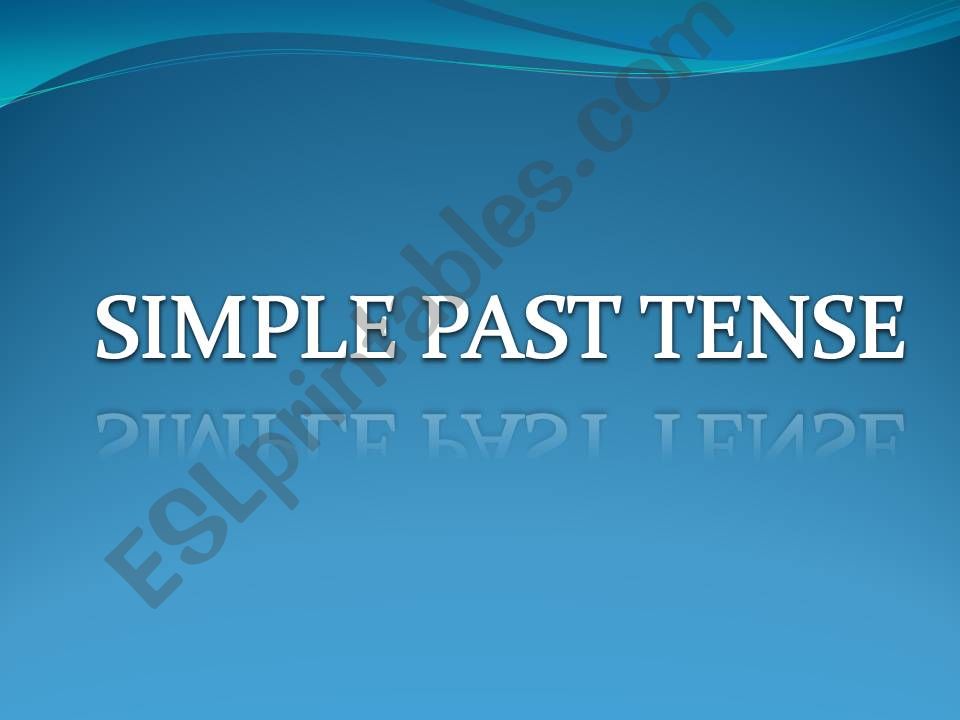 Simple Past Tense powerpoint