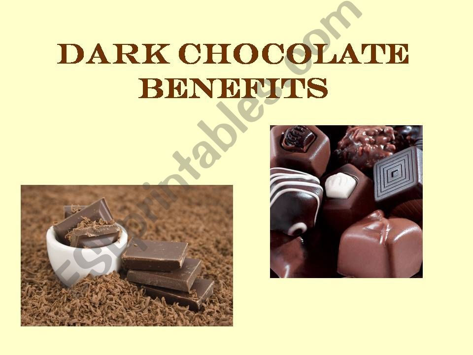 HEALTHY LIFESTYLE - dark chocolate benefits