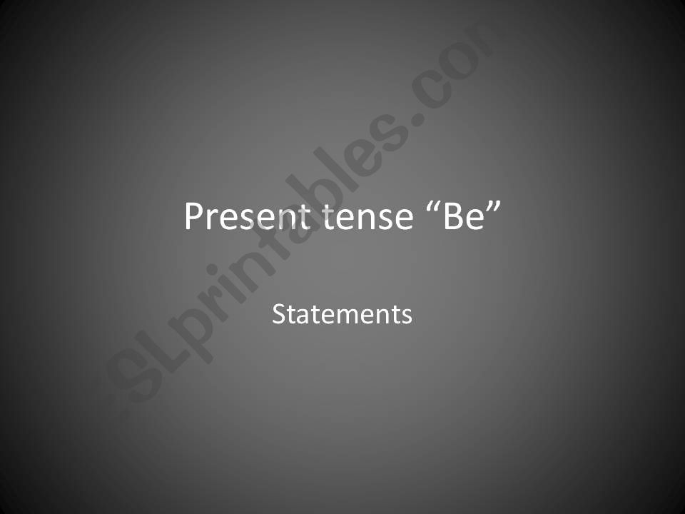 The Present Tense Verb 