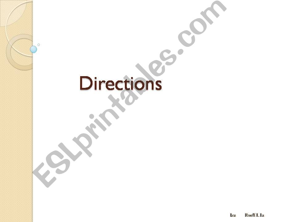 Directions elicitation powerpoint