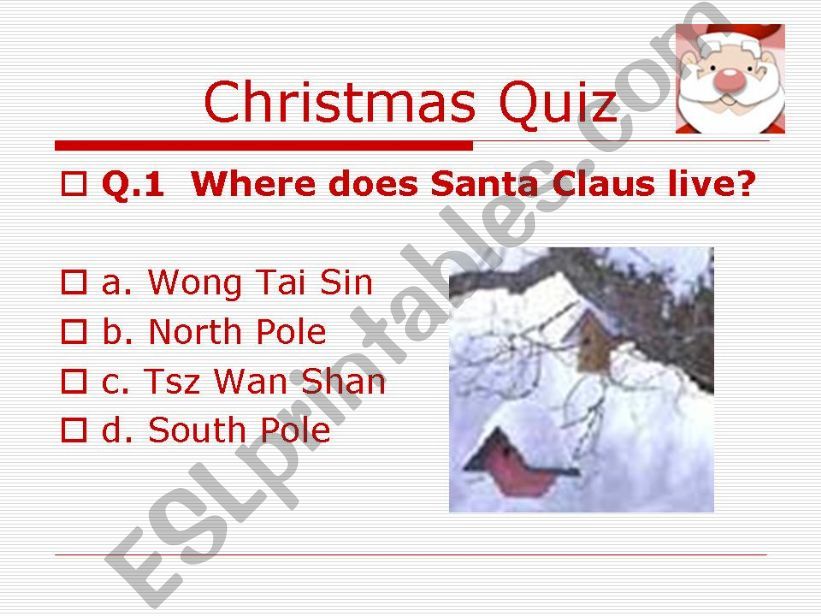 Christmas quiz powerpoint