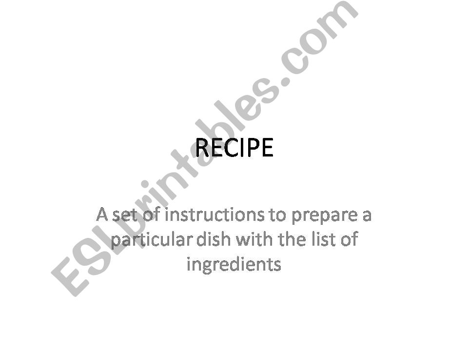 recipe powerpoint