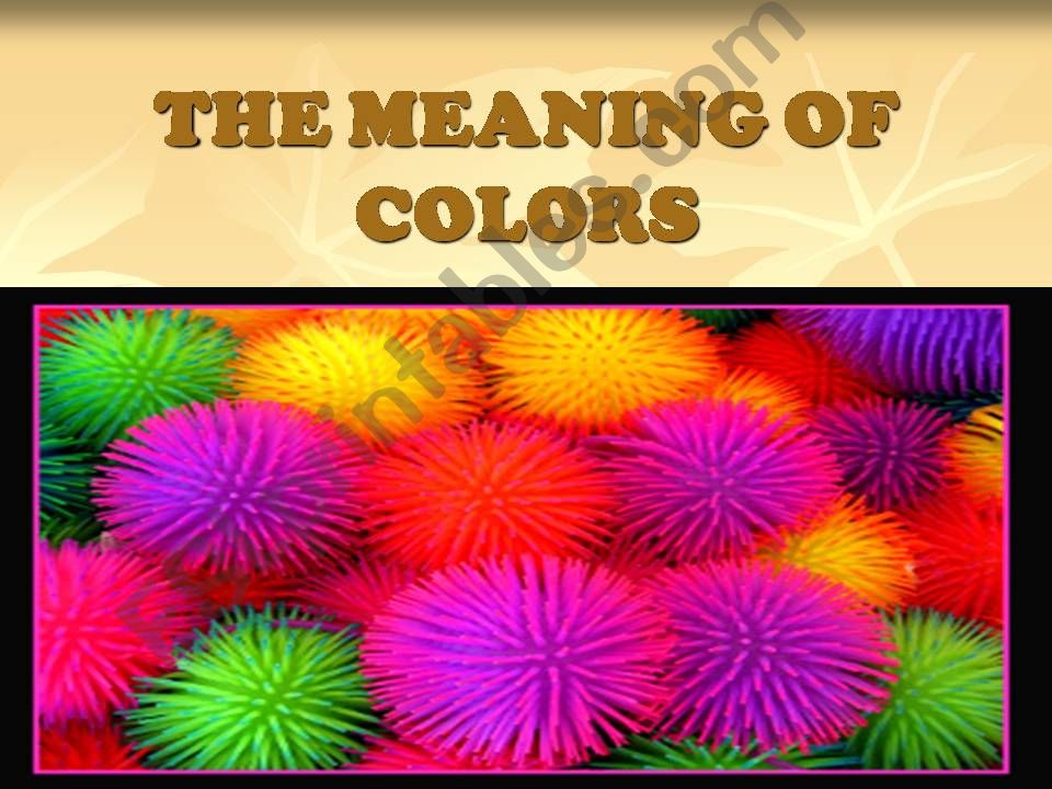 the meaning of colours powerpoint