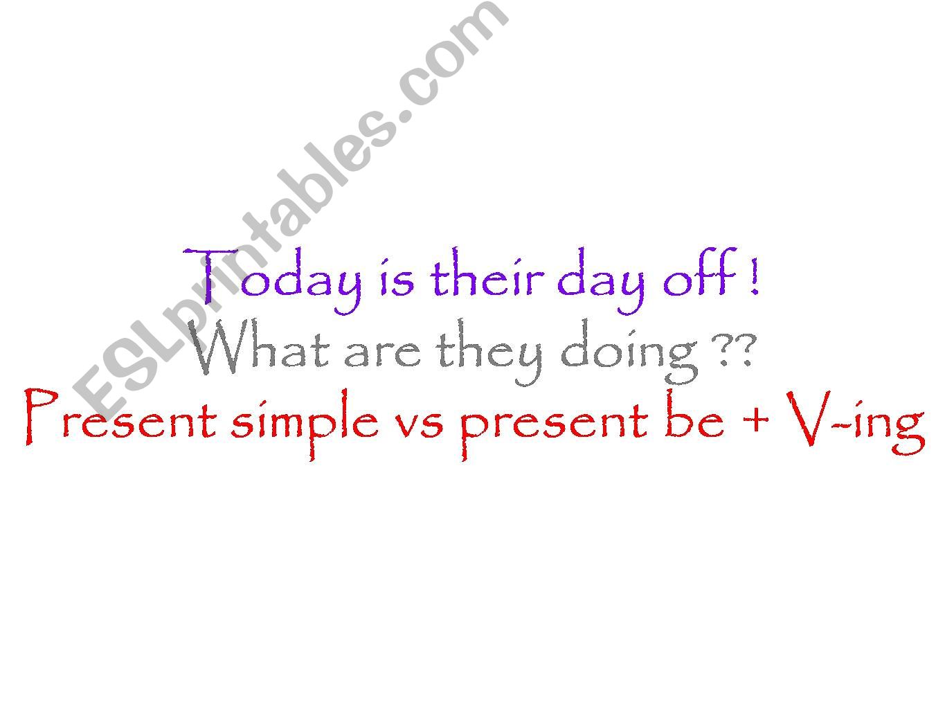 present simple vs present be + ing (continuous)