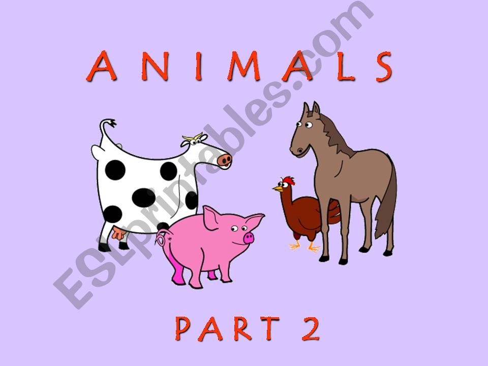 ANIMALS with AUDIO SOUND - Part 2
