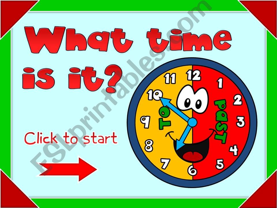 What time is it? - game  powerpoint