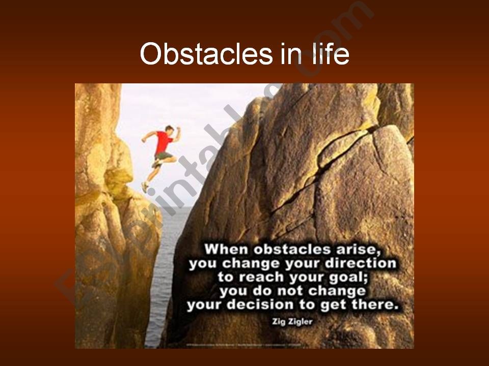 Obstacles in Life! powerpoint