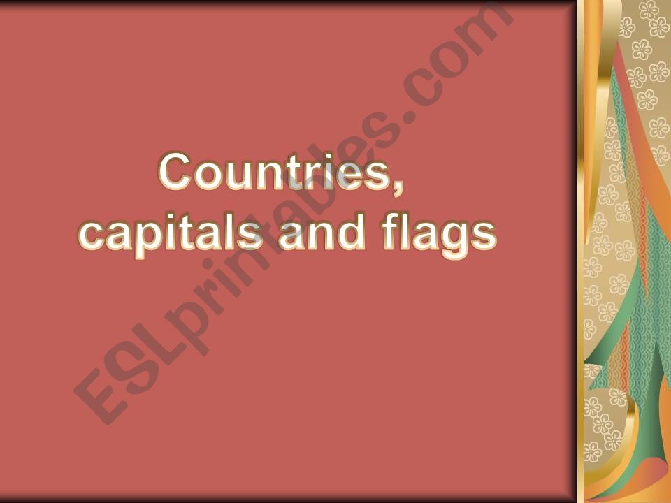 Countries, flags, capitals powerpoint