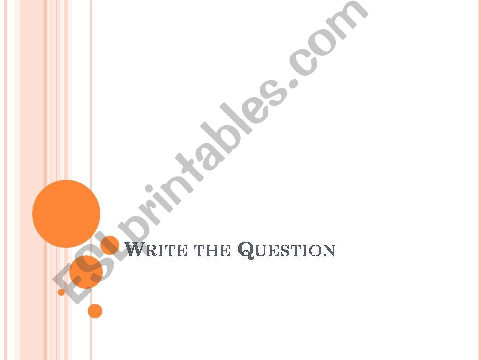 Write the Question powerpoint