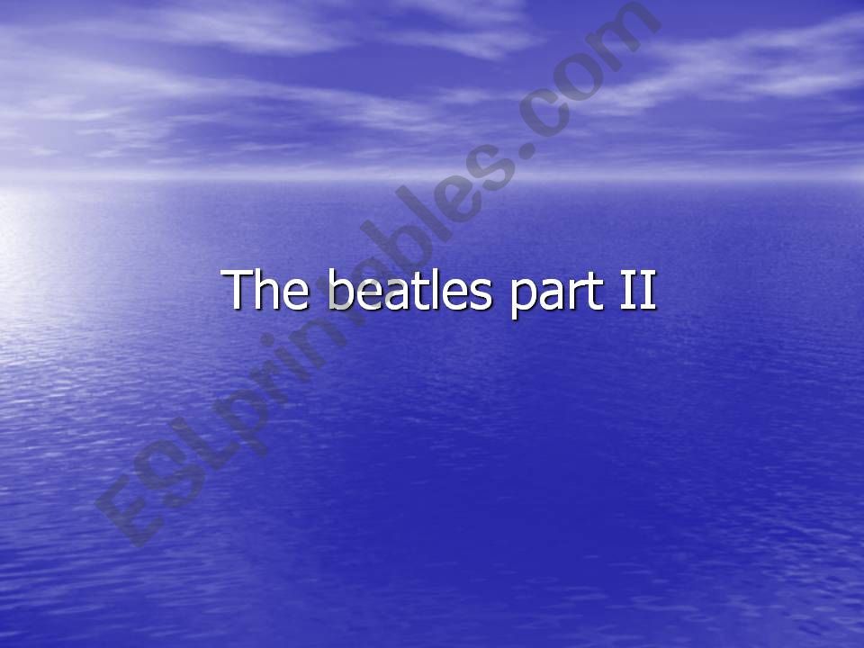 the beatles part II powerpoint