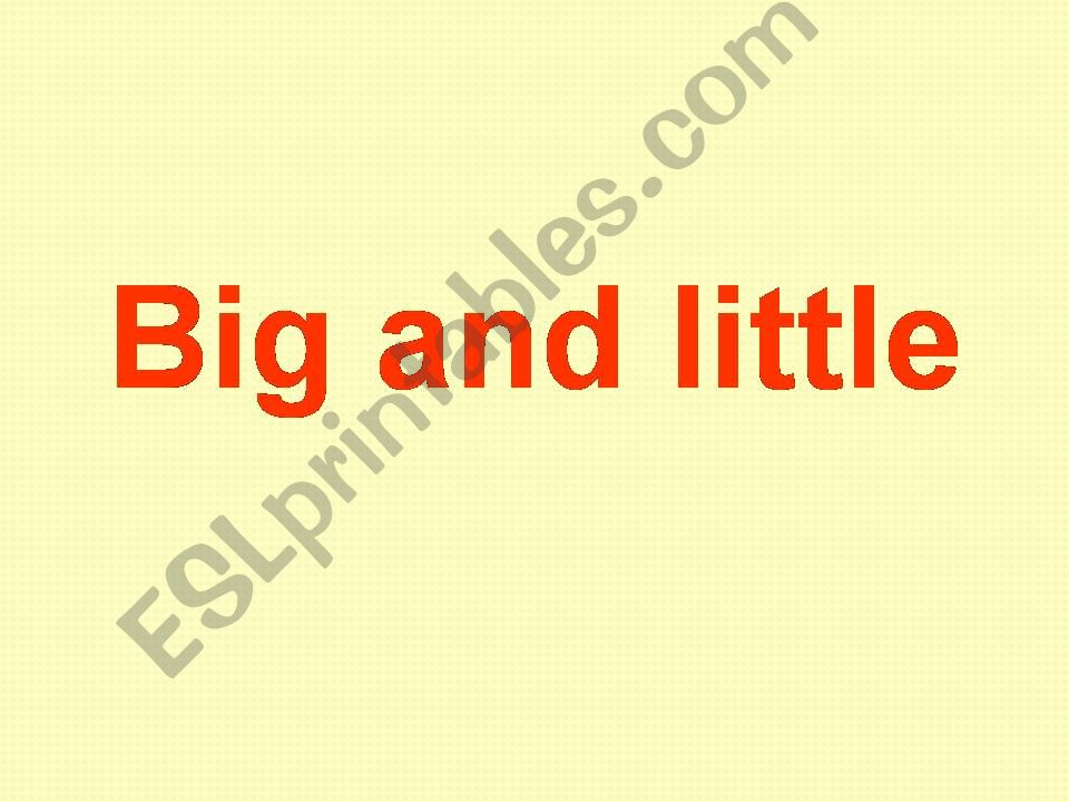 Big and Little powerpoint