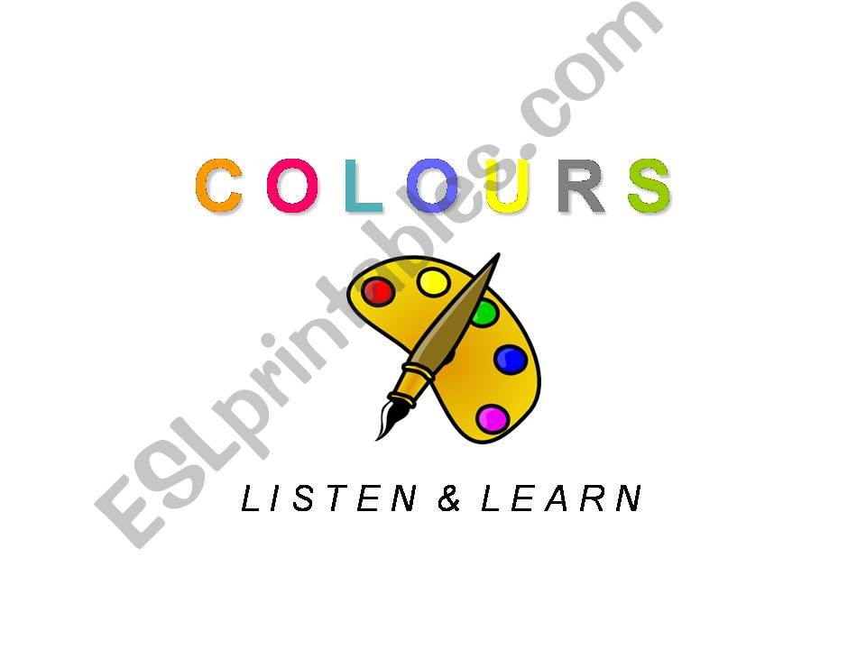 COLOURS - LISTEN & LEARN powerpoint
