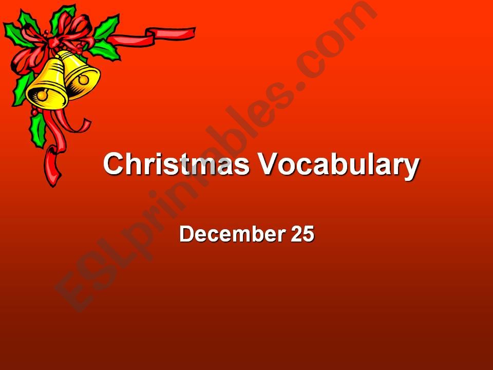 christmas vocabulary powerpoint