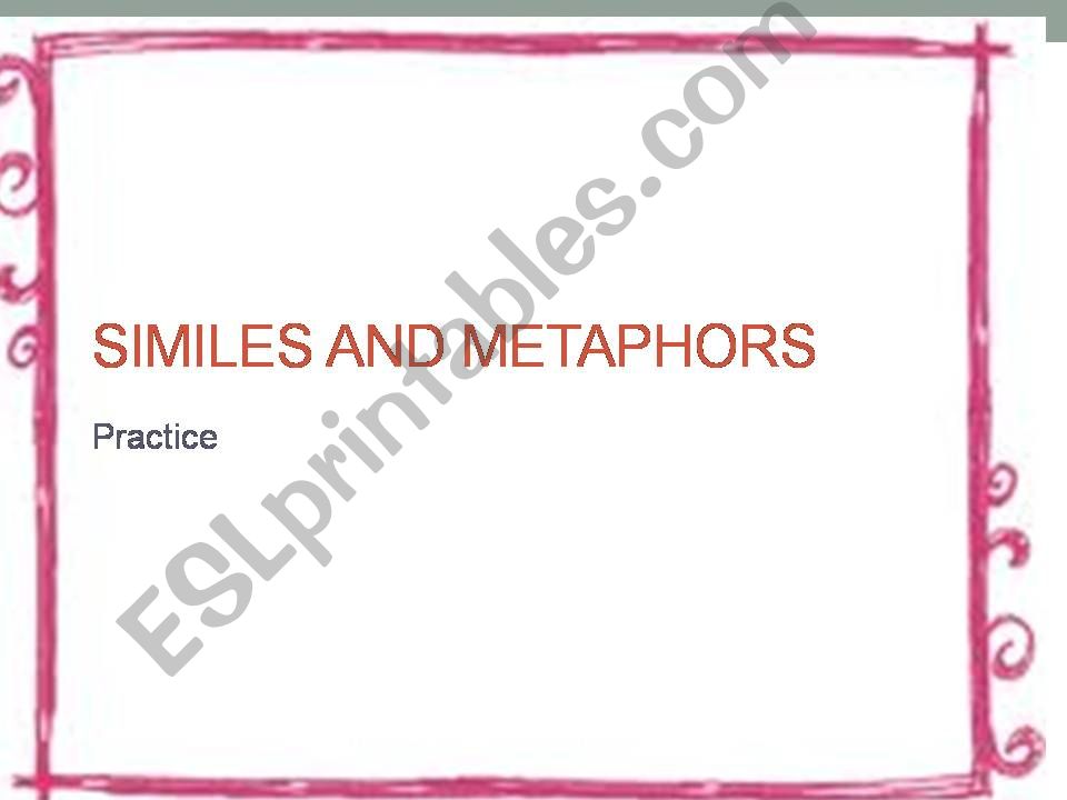 simile or metaphor powerpoint