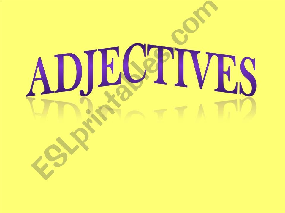 Comparison of Adjectives powerpoint