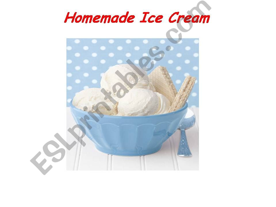 ice cream receipe powerpoint