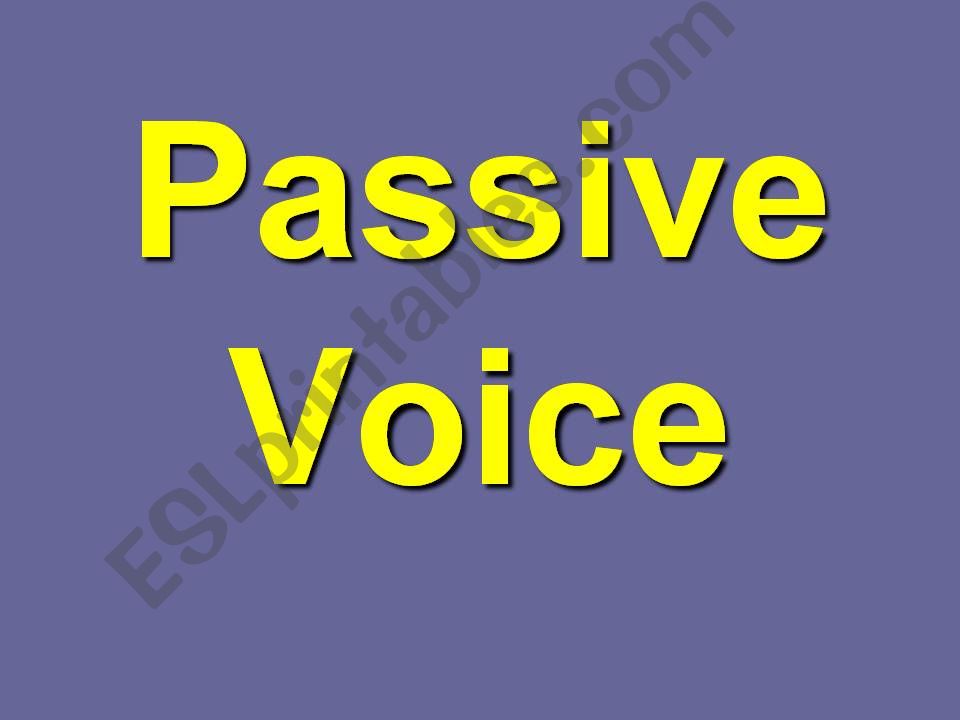 Passive Voice powerpoint