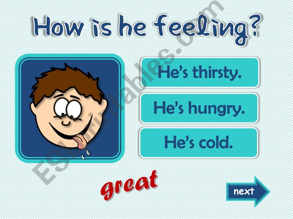 Feelings and emotions - game powerpoint