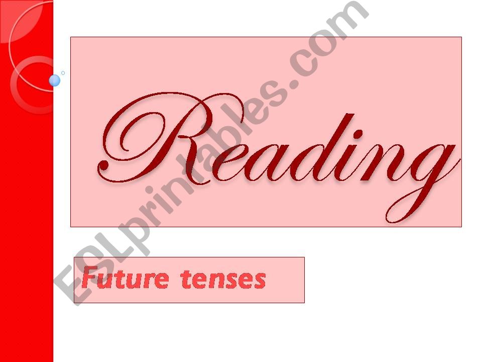 Reading. Future tenses powerpoint
