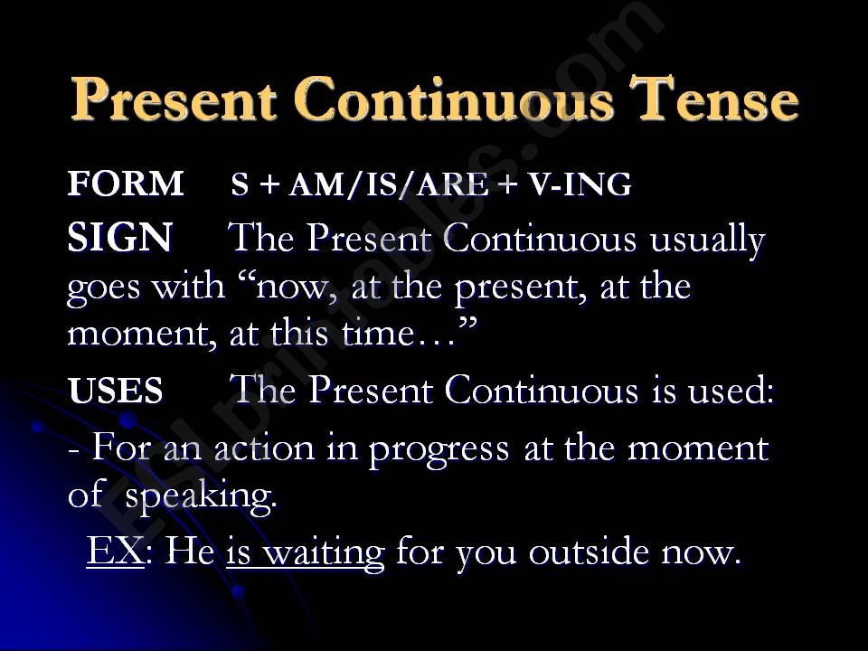 Present Continous powerpoint