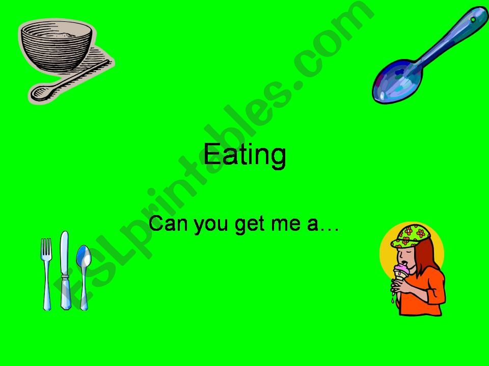 ESL English PowerPoints Eating Nouns
