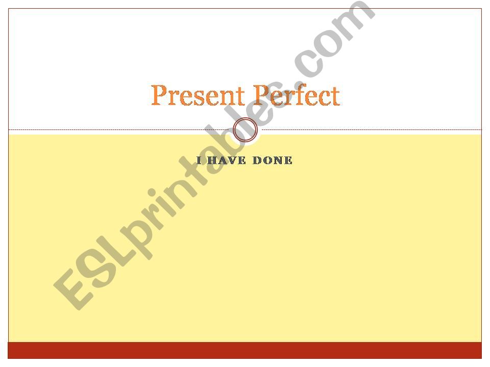 Present Perfect powerpoint