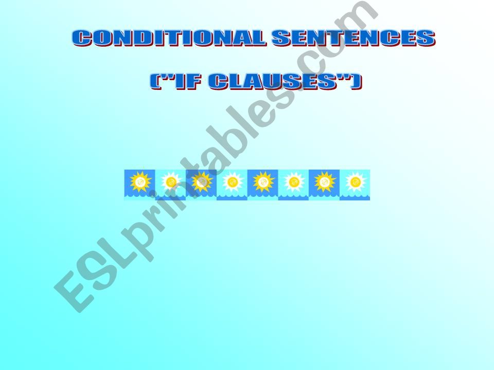 Conditional sentences powerpoint