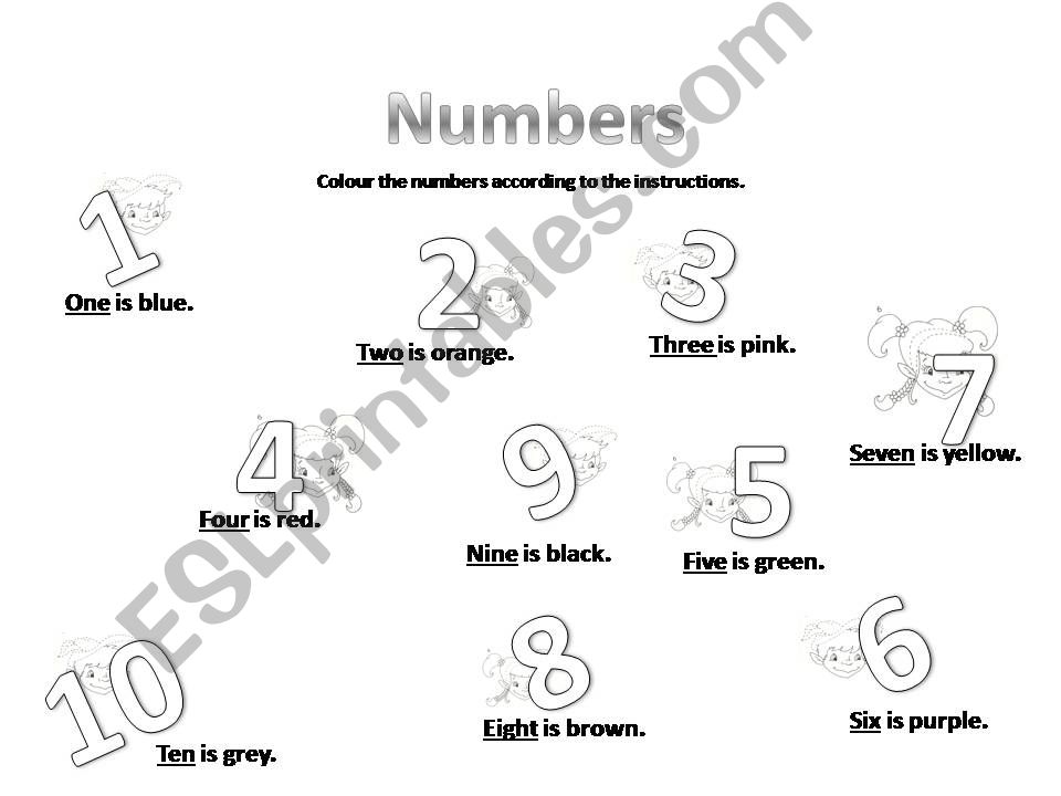 NUmbers and colours powerpoint