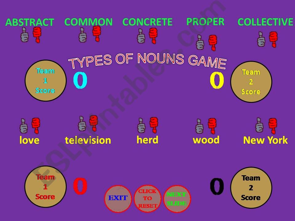 Match the word to its noun type