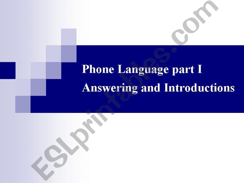 Phone Language powerpoint
