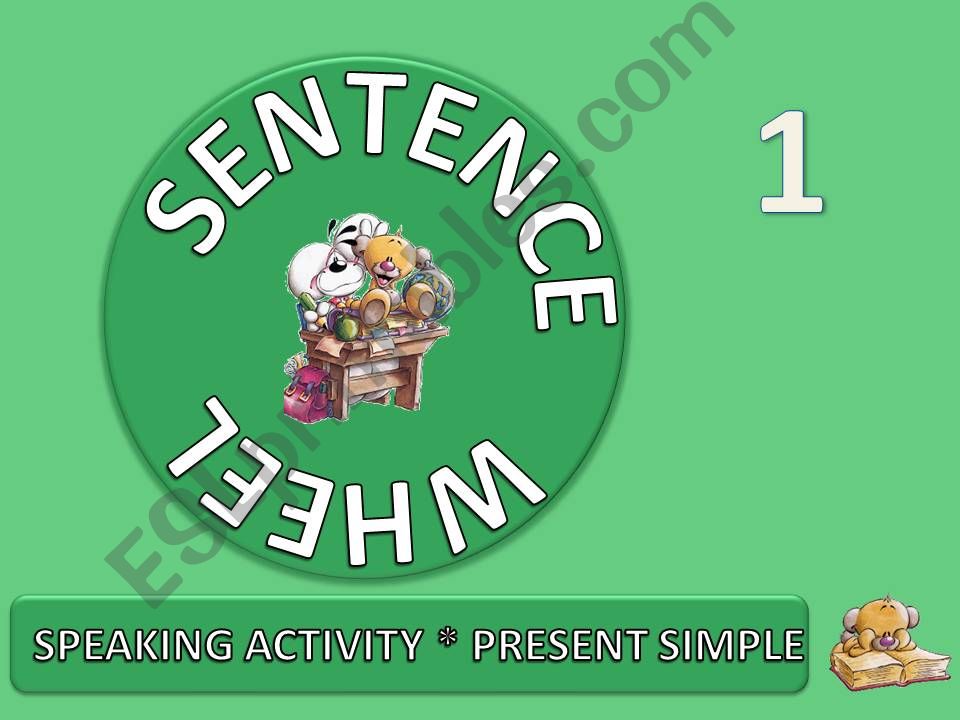 SENTENCE WHEEL part 1 (present simple * affirmative* negative* interrogative * word order