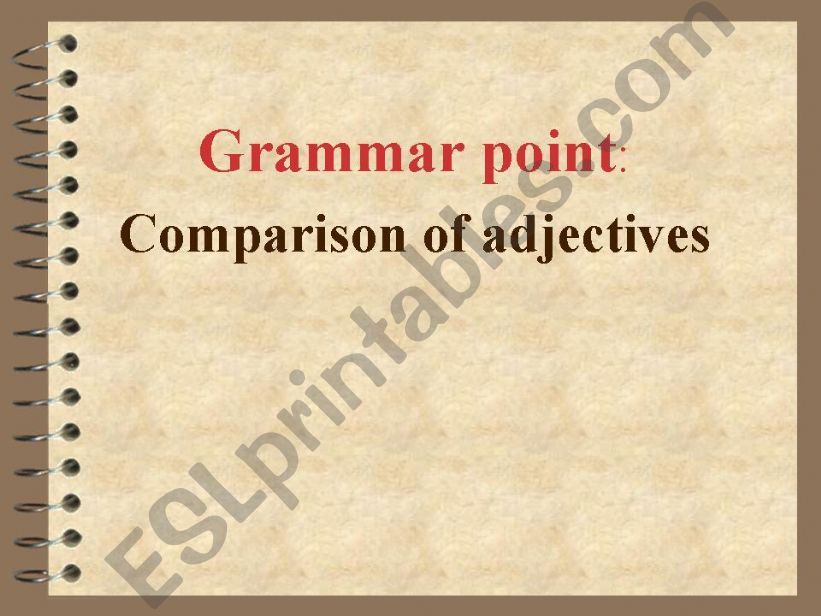 Comparison of Adjectives powerpoint