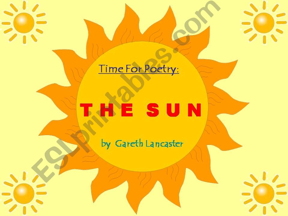 POEM - THE SUN - with SOUND powerpoint