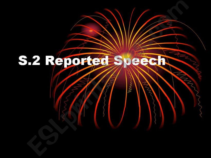 Reported Speech powerpoint