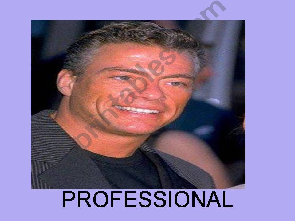  Adjectives of Van Damme powerpoint