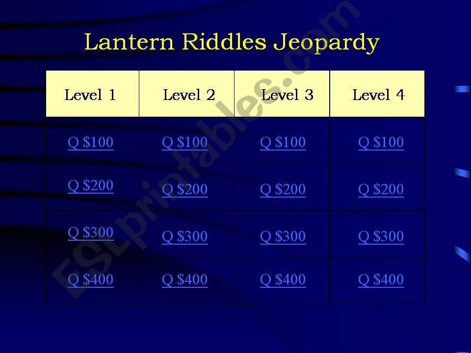 Riddles jeopardy powerpoint
