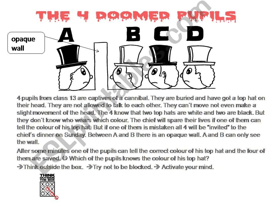 The four doomed pupils - Brainteaser