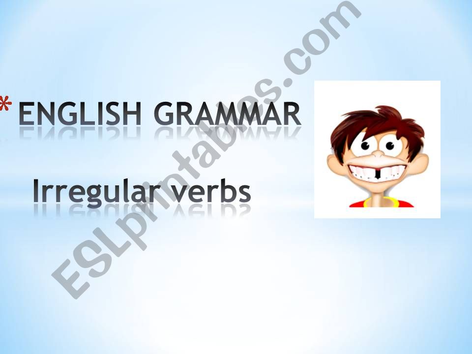 English grammar irregular verbs