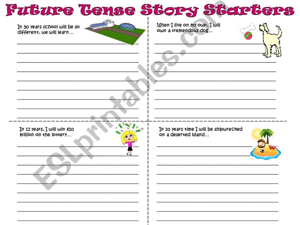 Future Tense Story Starters powerpoint