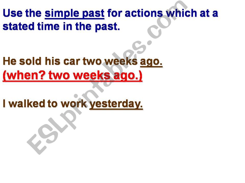 simple past tense powerpoint