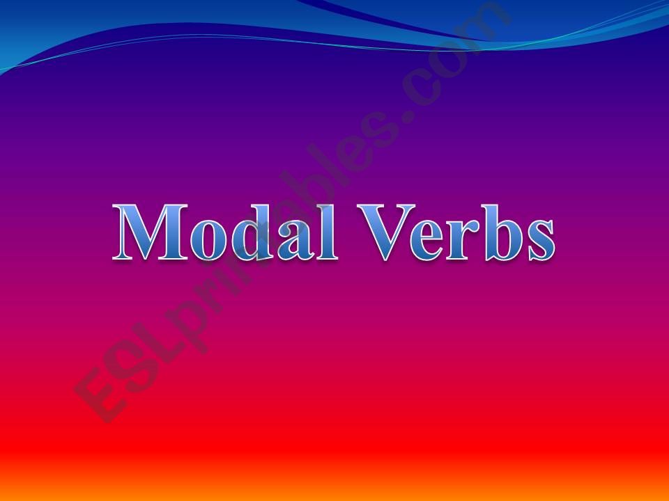 Modal Verbs powerpoint