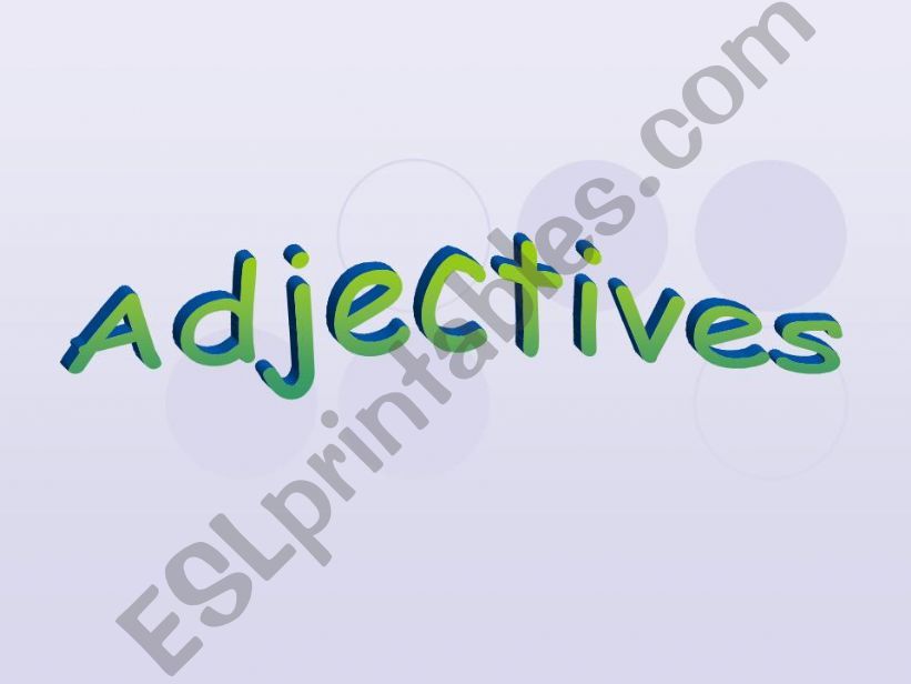 Adjectives powerpoint